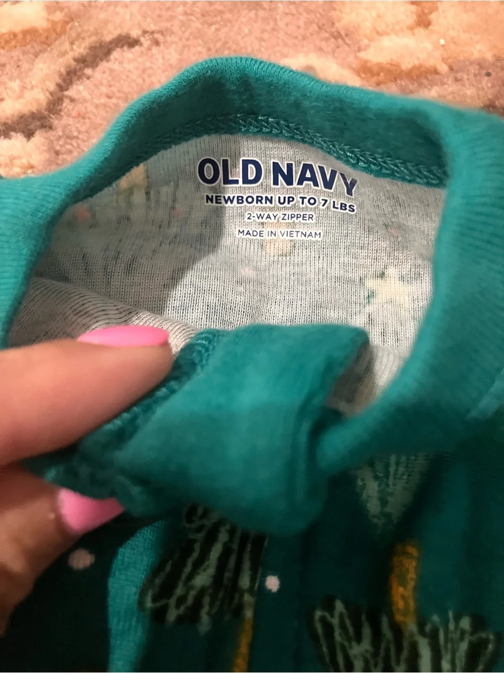 NWT newborn old navy  Holiday baby footie Pajama Set - Green, Cream, White